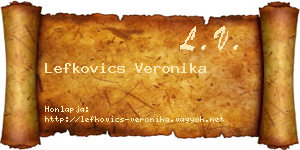 Lefkovics Veronika névjegykártya